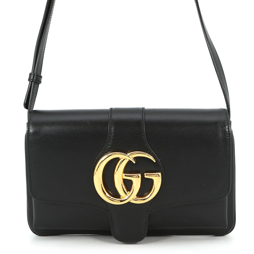 Gucci GG Marmont Ally Leather Shoulder Bag Black